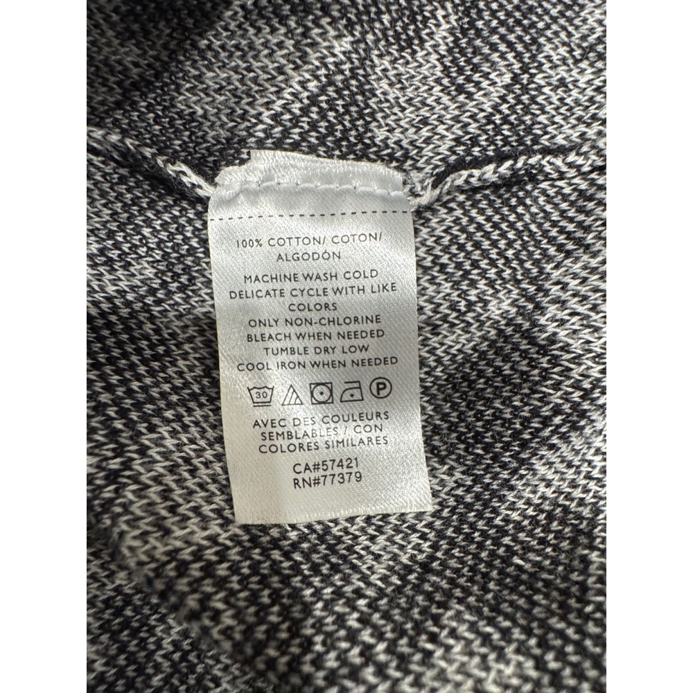 Ann Taylor Factory Womens Houndstooth Cotton Knit Sweater Black White NWT M - Picture 3 of 6